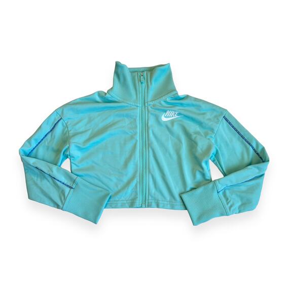 Nike Girls Cropped Athletic Tracksuit Jacket Youth Small 6-7 - Picture 1 of 10